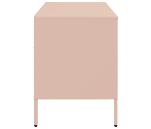 Muebles para TV 2 unidades acero rosa 68x39x50,5 cm