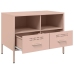 Muebles para TV 2 unidades acero rosa 68x39x50,5 cm