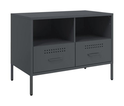 Mueble de TV acero laminado en frío antracita 68x39x50,5 cm