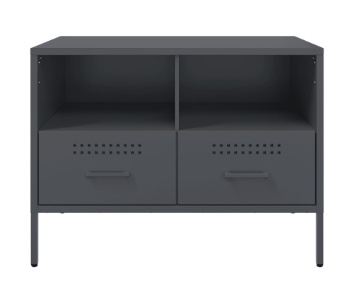 Mueble de TV acero laminado en frío antracita 68x39x50,5 cm