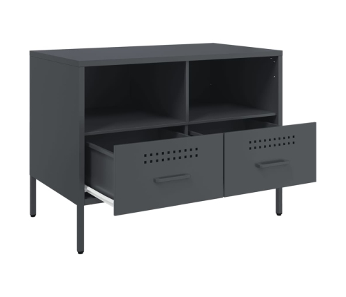 Mueble de TV acero laminado en frío antracita 68x39x50,5 cm