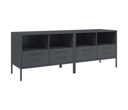 Muebles para TV 2 unidades acero gris antracita 68x39x50,5 cm