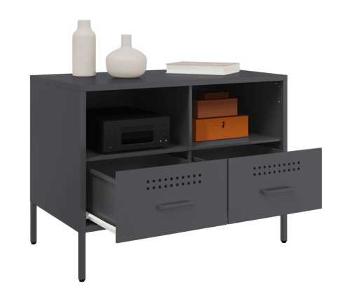 Muebles para TV 2 unidades acero gris antracita 68x39x50,5 cm