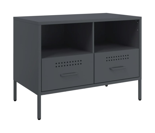 Muebles para TV 2 unidades acero gris antracita 68x39x50,5 cm