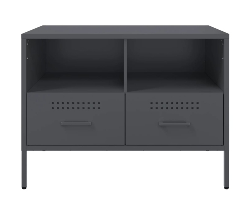 Muebles para TV 2 unidades acero gris antracita 68x39x50,5 cm