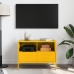 Mueble TV acero laminado en frío amarillo mostaza 68x39x50,5 cm