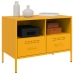 Mueble TV acero laminado en frío amarillo mostaza 68x39x50,5 cm