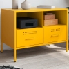 Mueble para TV acero amarillo mostaza 68x39x50,5 cm