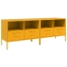 Muebles para TV 2 unidades acero amarillo mostaza 68x39x50,5 cm