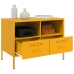 Muebles para TV 2 unidades acero amarillo mostaza 68x39x50,5 cm