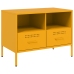 Muebles para TV 2 unidades acero amarillo mostaza 68x39x50,5 cm