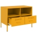 Muebles para TV 2 unidades acero amarillo mostaza 68x39x50,5 cm