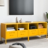 Muebles de TV 2 pzas acero laminado amarillo frío 68x39x50,5 cm