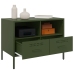 Mueble para TV acero verde oliva 68x39x50,5 cm