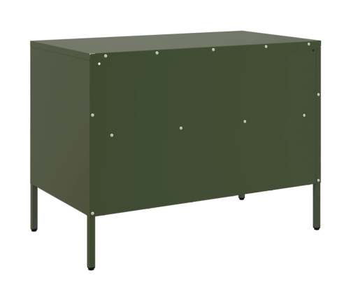 Mueble para TV acero verde oliva 68x39x50,5 cm