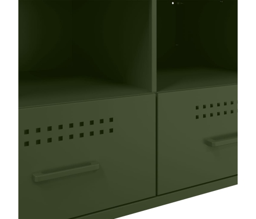 Mueble para TV acero verde oliva 68x39x50,5 cm