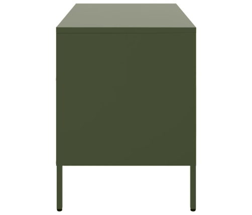 Muebles para TV 2 unidades acero verde oliva 68x39x50,5 cm