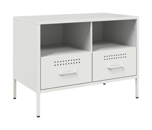 Mueble para TV acero blanco 68x39x50,5 cm