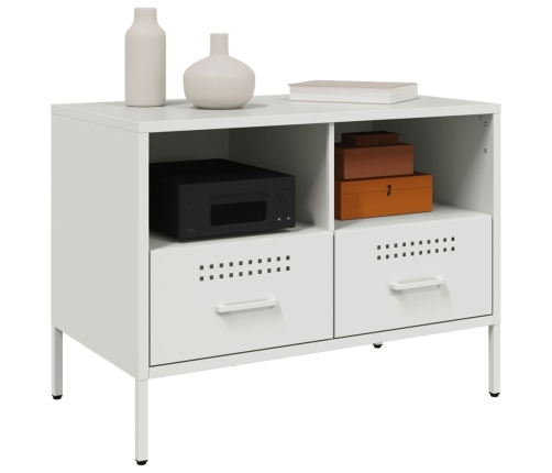 Mueble para TV acero blanco 68x39x50,5 cm