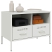 Mueble para TV acero blanco 68x39x50,5 cm