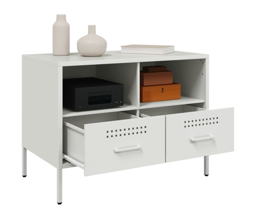 Mueble para TV acero blanco 68x39x50,5 cm