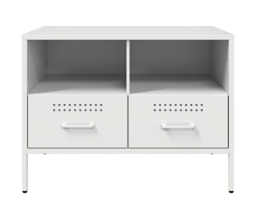 Mueble para TV acero blanco 68x39x50,5 cm