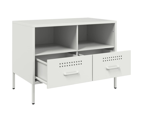 Mueble para TV acero blanco 68x39x50,5 cm