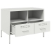 Mueble para TV acero blanco 68x39x50,5 cm