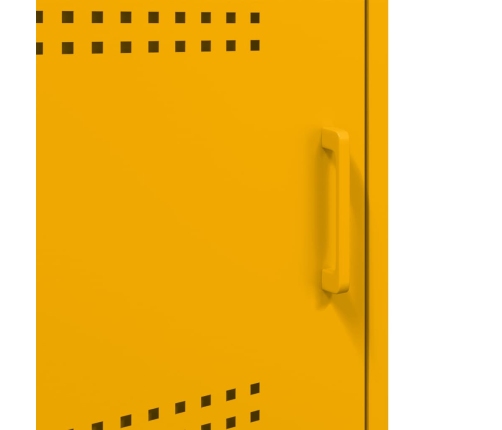 Mesitas de noche 2 uds acero laminado amarillo 36x39x68 cm