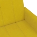 Sofá cama de 2 plazas con taburete terciopelo amarillo