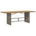 Set comedor jardín 7 pzas y cojines ratán sintético gris