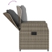 Set comedor jardín 7 pzas y cojines ratán sintético gris