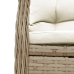 Set comedor de jardín 7 pzas con cojines ratán sintético beige