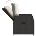 Set de muebles jardín 5 pzas con cojines ratán sintético negro