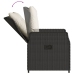 Set de muebles jardín 5 pzas con cojines ratán sintético negro
