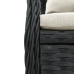 Set de muebles jardín 5 pzas con cojines ratán sintético negro