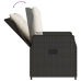 Set de muebles jardín 5 pzas con cojines ratán sintético negro