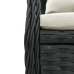 Set de muebles jardín 5 pzas con cojines ratán sintético negro