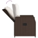 Set comedor de jardín 5 piezas y cojines ratán sintético marrón