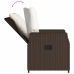 Set comedor de jardín 5 piezas y cojines ratán sintético marrón