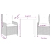 Set comedor de jardín 3 pzas con cojines ratán sintético beige