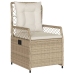 Set comedor de jardín 7 pzas con cojines ratán sintético beige
