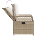 Set comedor de jardín 7 pzas con cojines ratán sintético beige