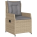 Set comedor de jardín 7 pzas con cojines ratán sintético beige