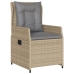 Set comedor de jardín 9 pzas con cojines ratán sintético beige