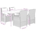 Set comedor de jardín 5 pzas con cojines ratán sintético beige