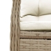 Set comedor de jardín 3 pzas con cojines ratán sintético beige