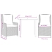 Set comedor de jardín 3 pzas con cojines ratán sintético beige