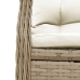 Set comedor de jardín 5 pzas con cojines ratán sintético beige
