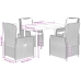 Set comedor de jardín 5 pzas con cojines ratán sintético beige